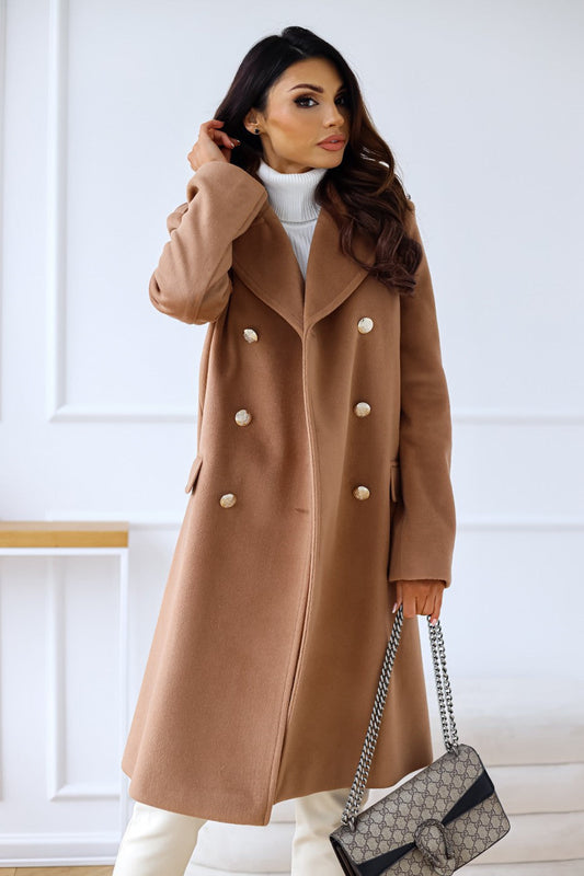  Double-breasted wool coat for women - Nina - 26/102024 1 - DYAVOR® 