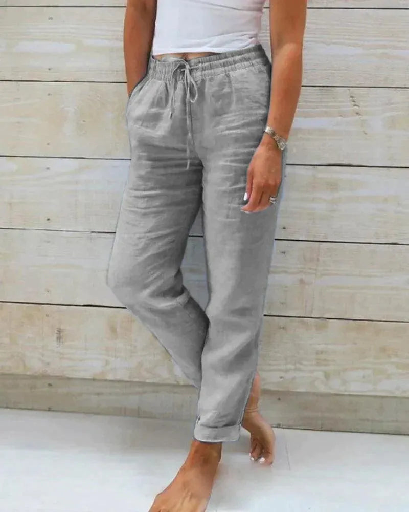  Linen Pants Ladies - Casual Chic - 100% Premium Linen - Perfect for Summer - 05/112024 1 - DYAVOR® 