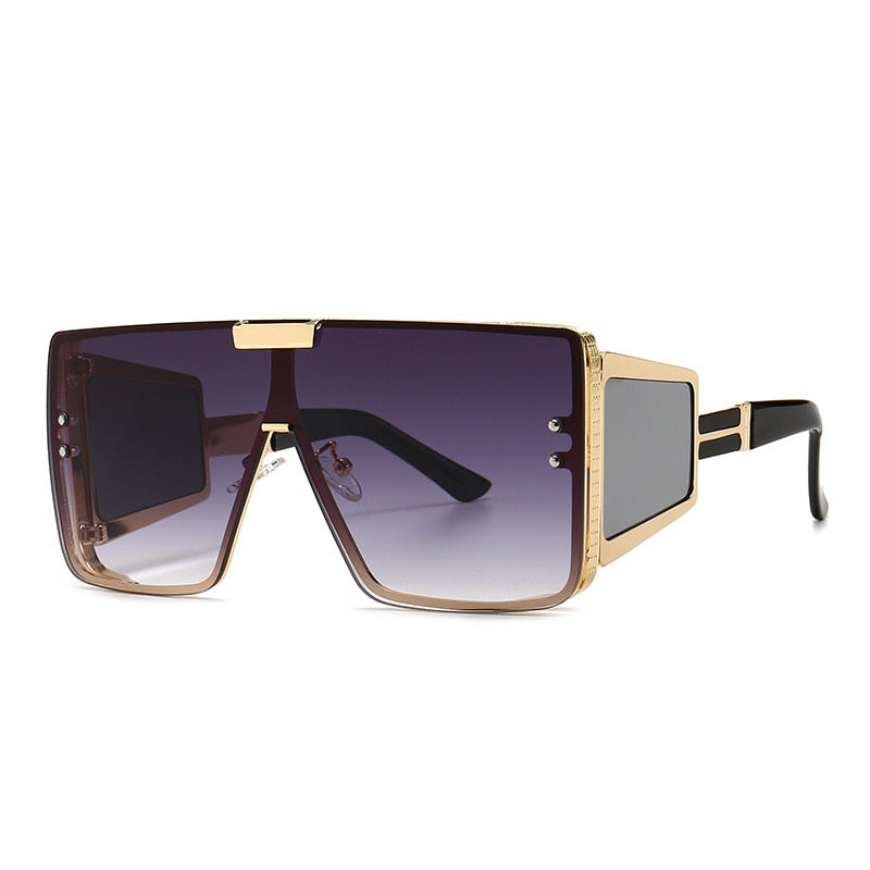  Vintage Retro Fashion Women's Alloy Frame UV400 Oversized Sunglasses - Women Sunglasses - DYAVOR® 