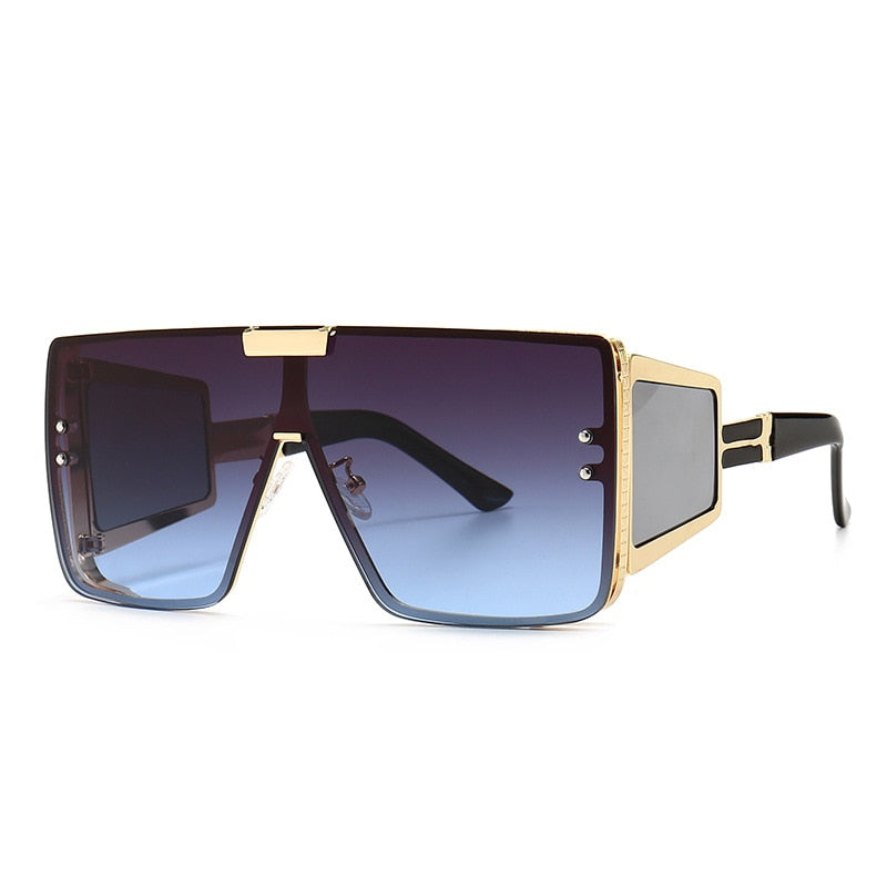  Vintage Retro Fashion Women's Alloy Frame UV400 Oversized Sunglasses - Women Sunglasses - DYAVOR® 