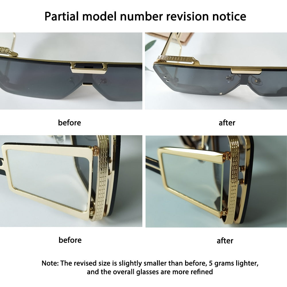  Vintage Retro Fashion Women's Alloy Frame UV400 Oversized Sunglasses - Women Sunglasses - DYAVOR® 