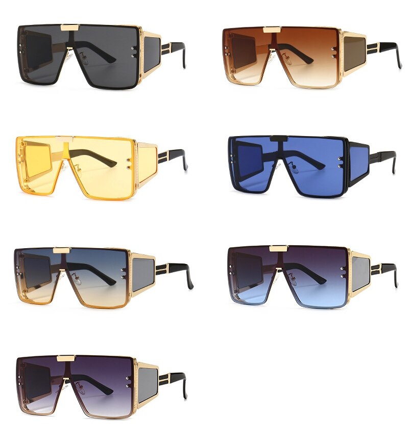  Vintage Retro Fashion Women's Alloy Frame UV400 Oversized Sunglasses - Women Sunglasses - DYAVOR® 