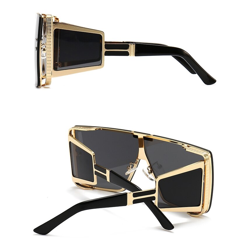  Vintage Retro Fashion Women's Alloy Frame UV400 Oversized Sunglasses - Women Sunglasses - DYAVOR® 