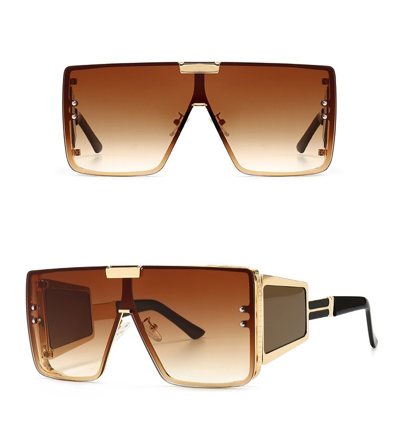  Vintage Retro Fashion Women's Alloy Frame UV400 Oversized Sunglasses - Women Sunglasses - DYAVOR® 