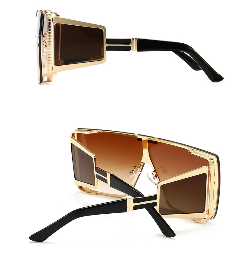  Vintage Retro Fashion Women's Alloy Frame UV400 Oversized Sunglasses - Women Sunglasses - DYAVOR® 