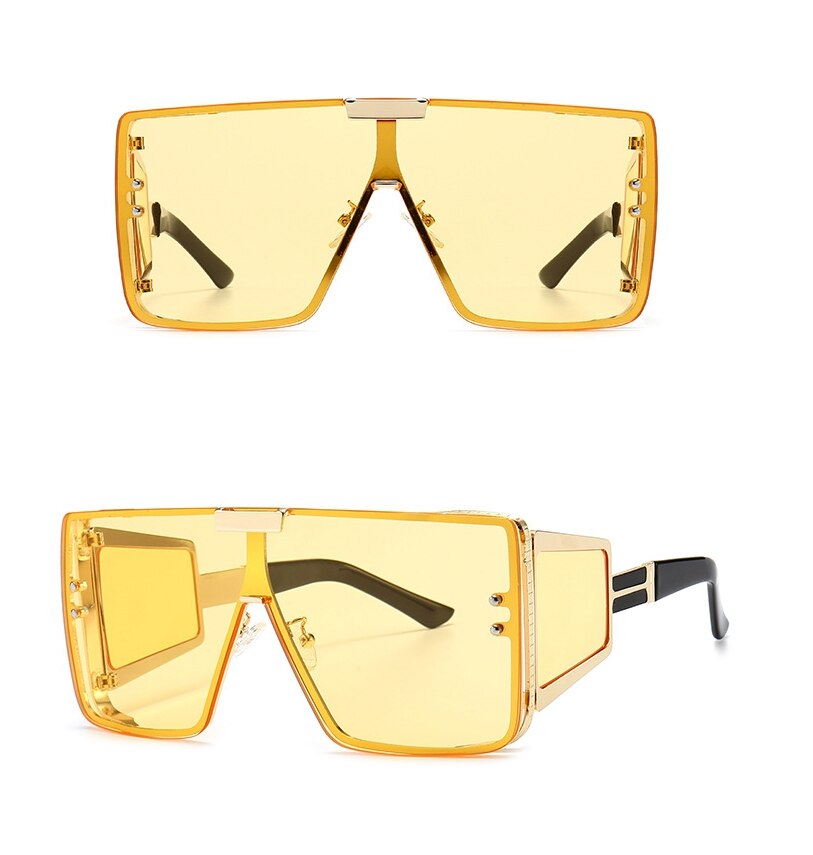  Vintage Retro Fashion Women's Alloy Frame UV400 Oversized Sunglasses - Women Sunglasses - DYAVOR® 