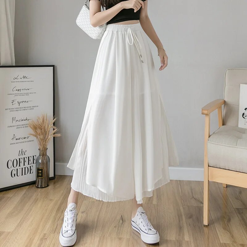  Lisa | Women's high waist chiffon skirt with pleats - 07/112024 3 - DYAVOR® 