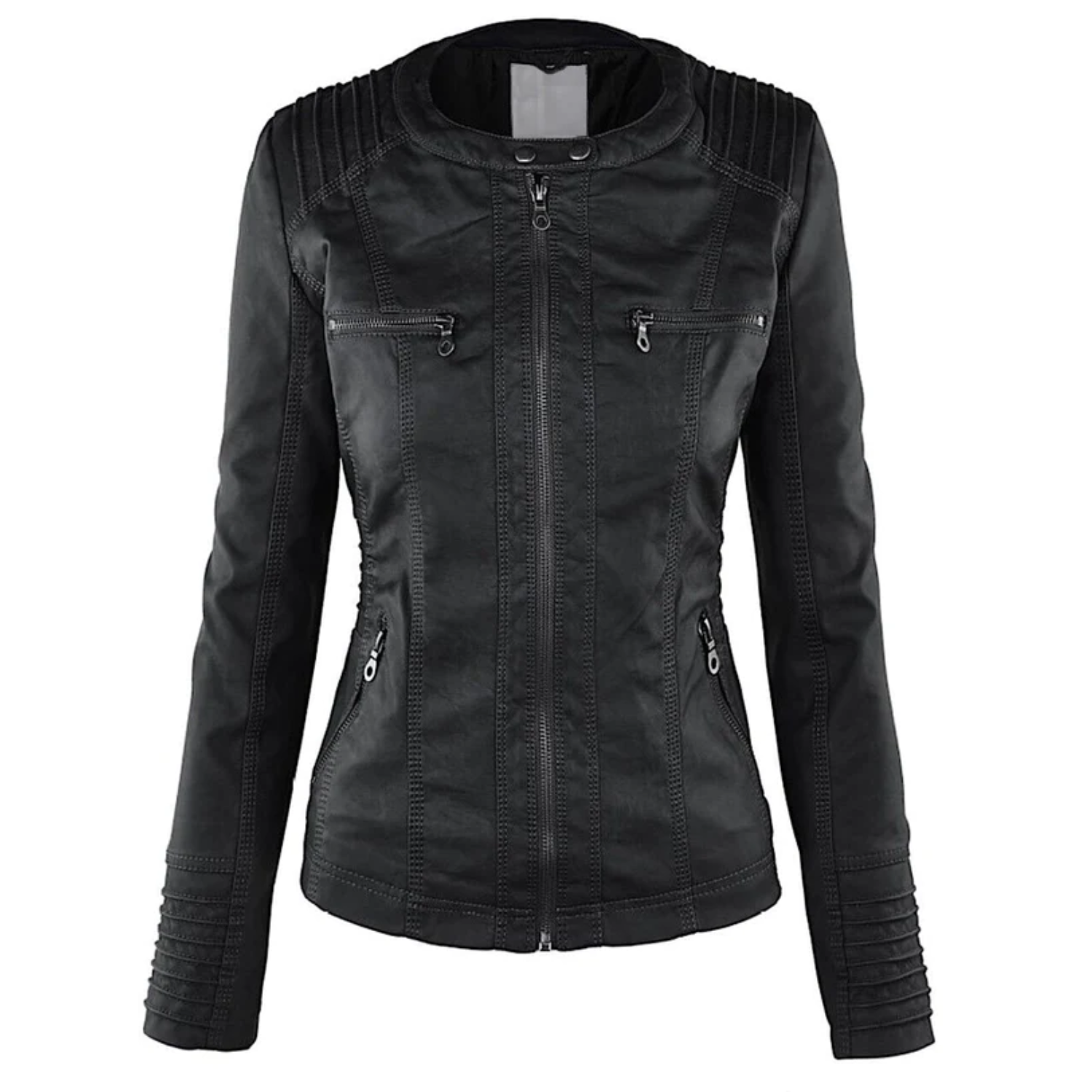  Lotte | Elegant leather jacket - Winter - DYAVOR® 