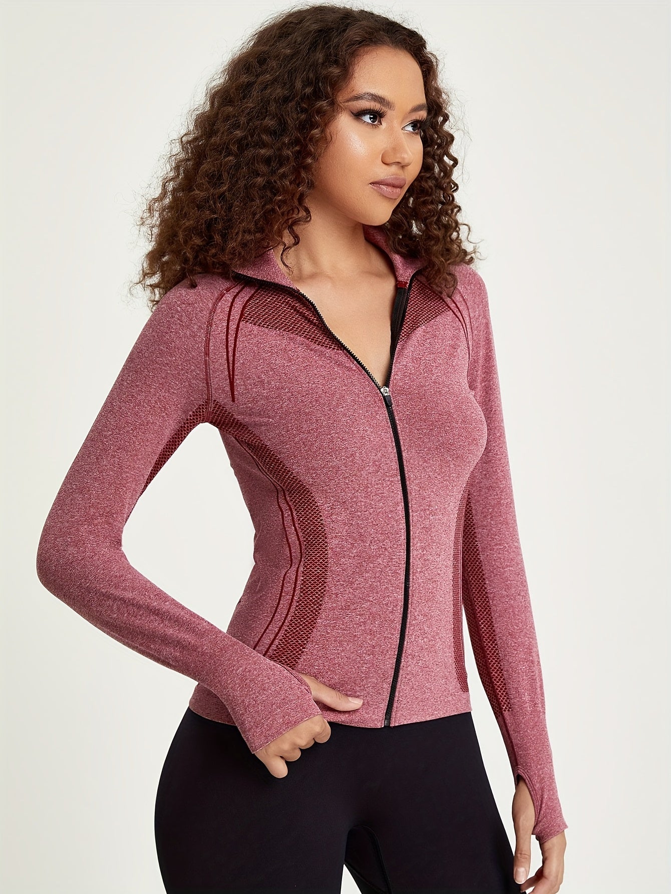  Fien | Sporty women's long sleeve track jacket with stripe decoration - 07/112024 1 - DYAVOR® 