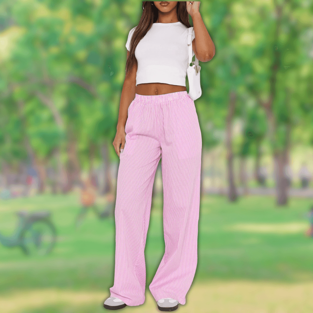  Wide-fitting Pants - Stripes - Comfortable Fit - Summer Occasion - 05/112024 1 - DYAVOR® 