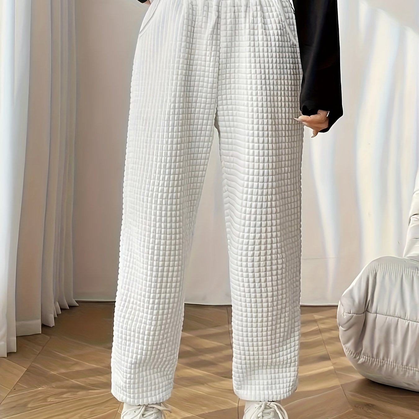  Emma | Casual waffle-knit women's sweatpants - 07/112024 1 - DYAVOR® 