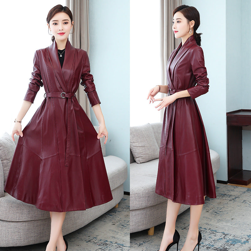  Genuine Leather Trench coat - Trench Coat - DYAVOR® 