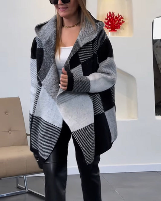  Loose hooded jacket with color blocks - 07/112024 3 - DYAVOR® 