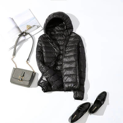  Aylin - warm fall jacket with hood -  - DYAVOR® 