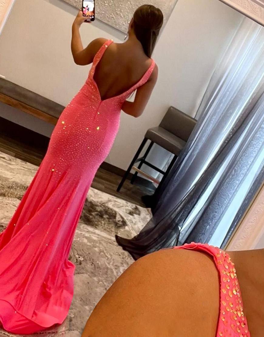  Alma |Mermaid V-neck Beaded Mermaid Prom Dress - Prom Dress - DYAVOR® 