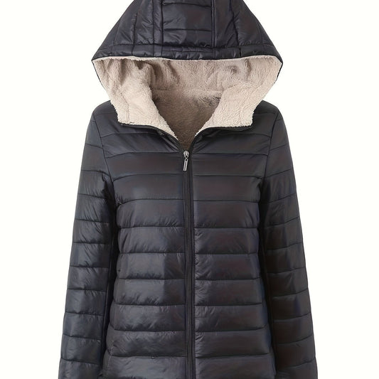  Nina | Warm puffy jacket with zipper and faux fur lining - 07/112024 1 - DYAVOR® 