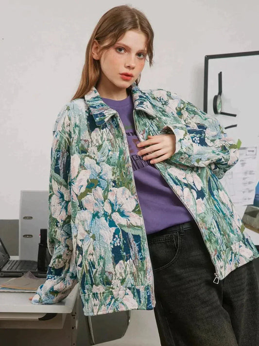  Bright oversized jacket with floral print. - 07/112024 2 - DYAVOR® 
