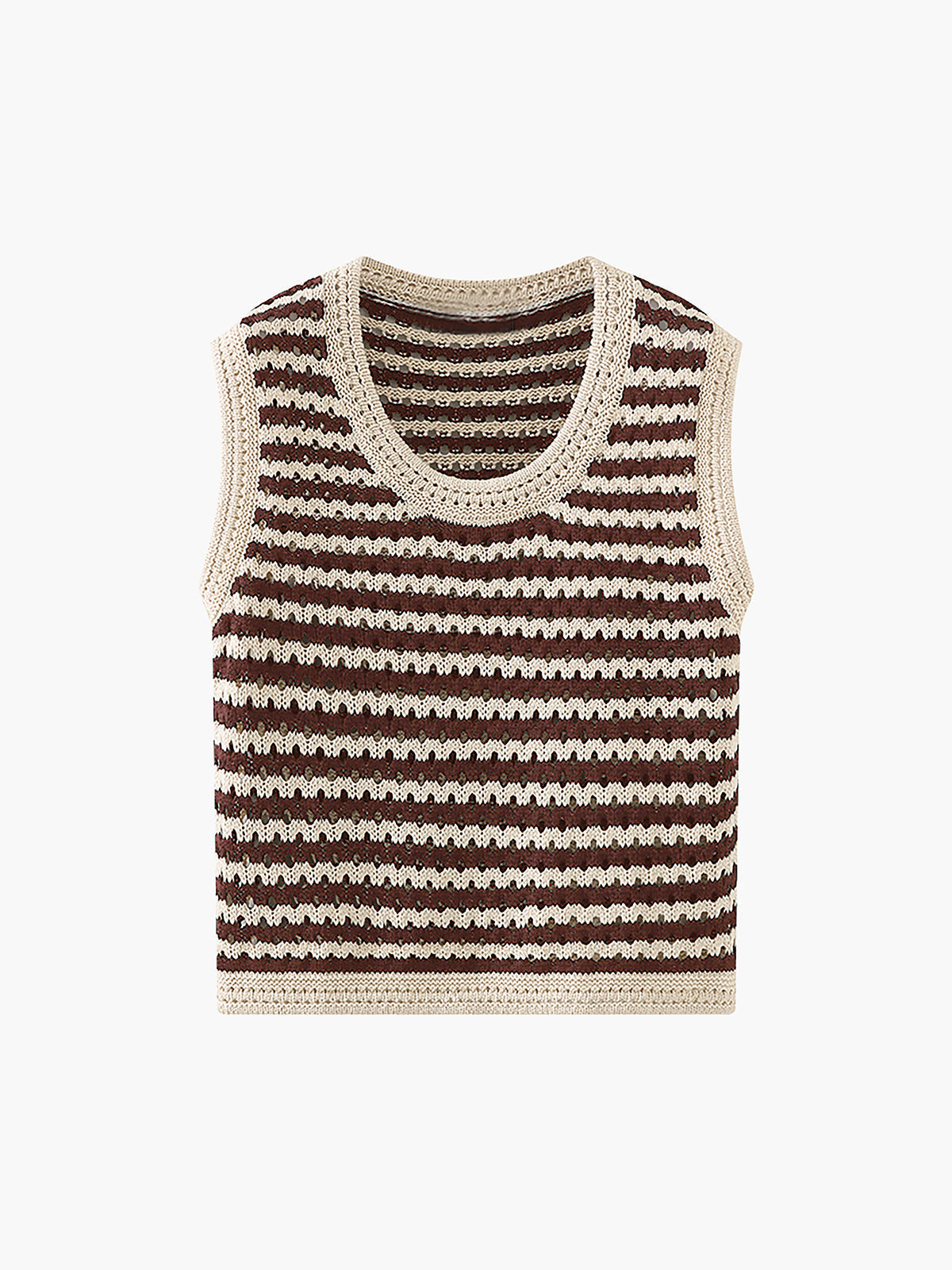 Taniele-Classy Stripe crochet sweater vest