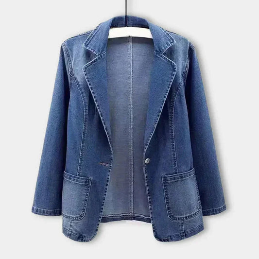  Sidney - slim jeans jacket with one button -  - DYAVOR® 