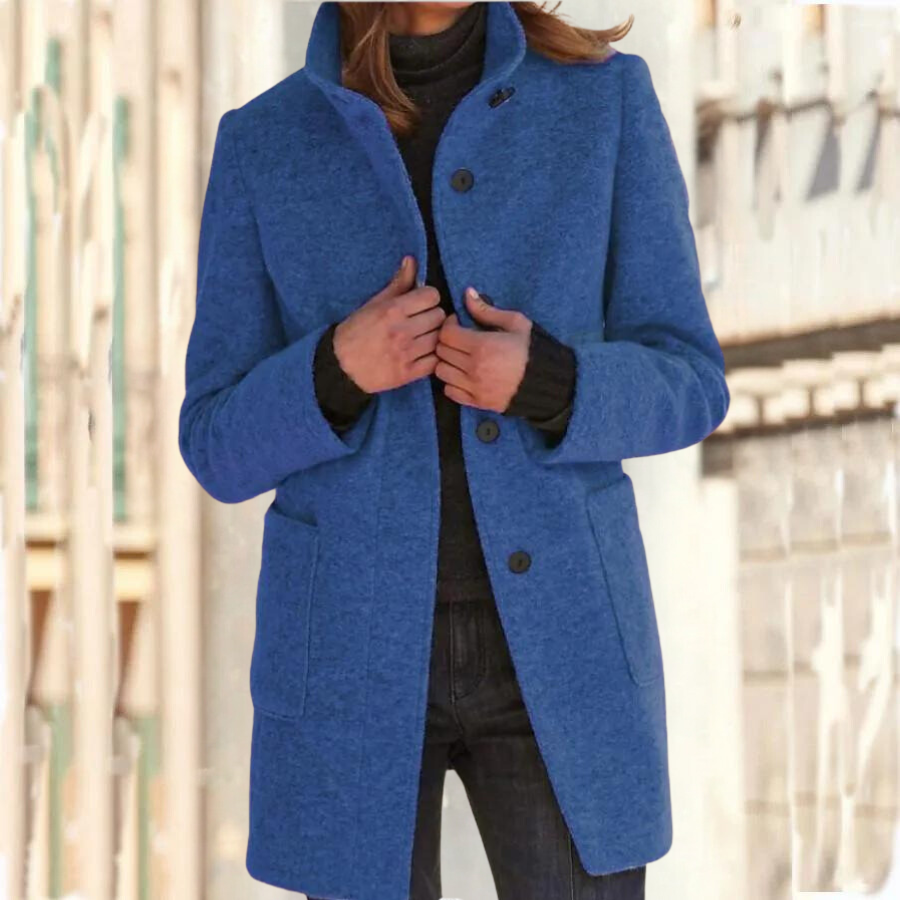  Elegant stand-up collar coat for women - Camille - 26/102024 1 - DYAVOR® 