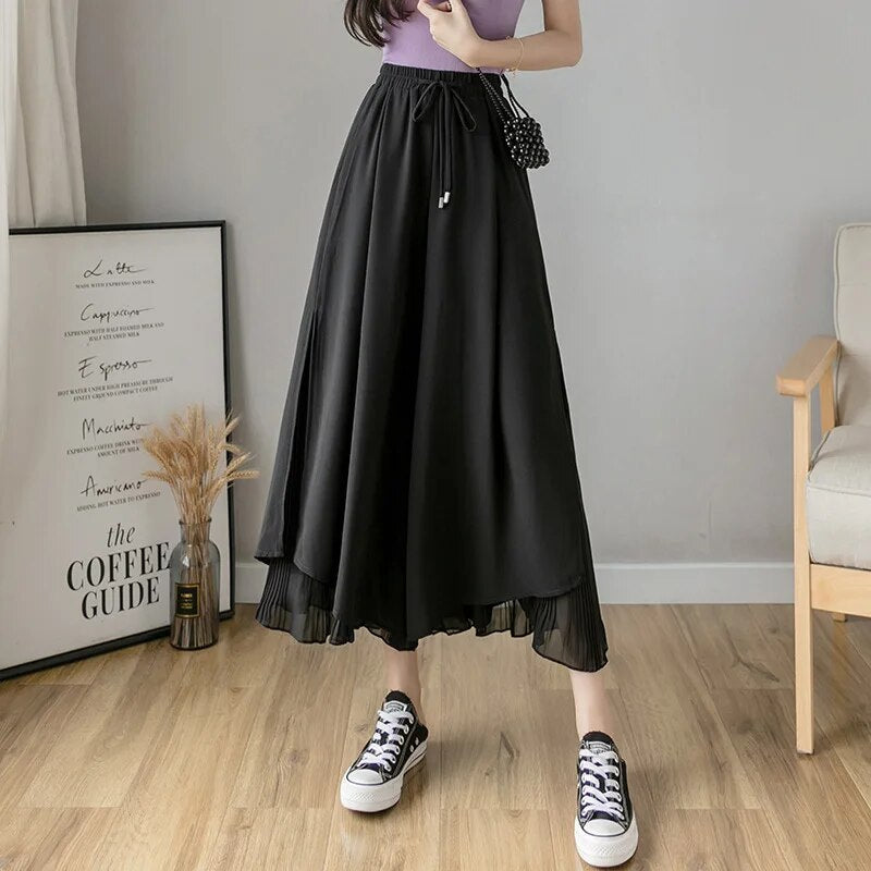  Lisa | Women's high waist chiffon skirt with pleats - 07/112024 3 - DYAVOR® 