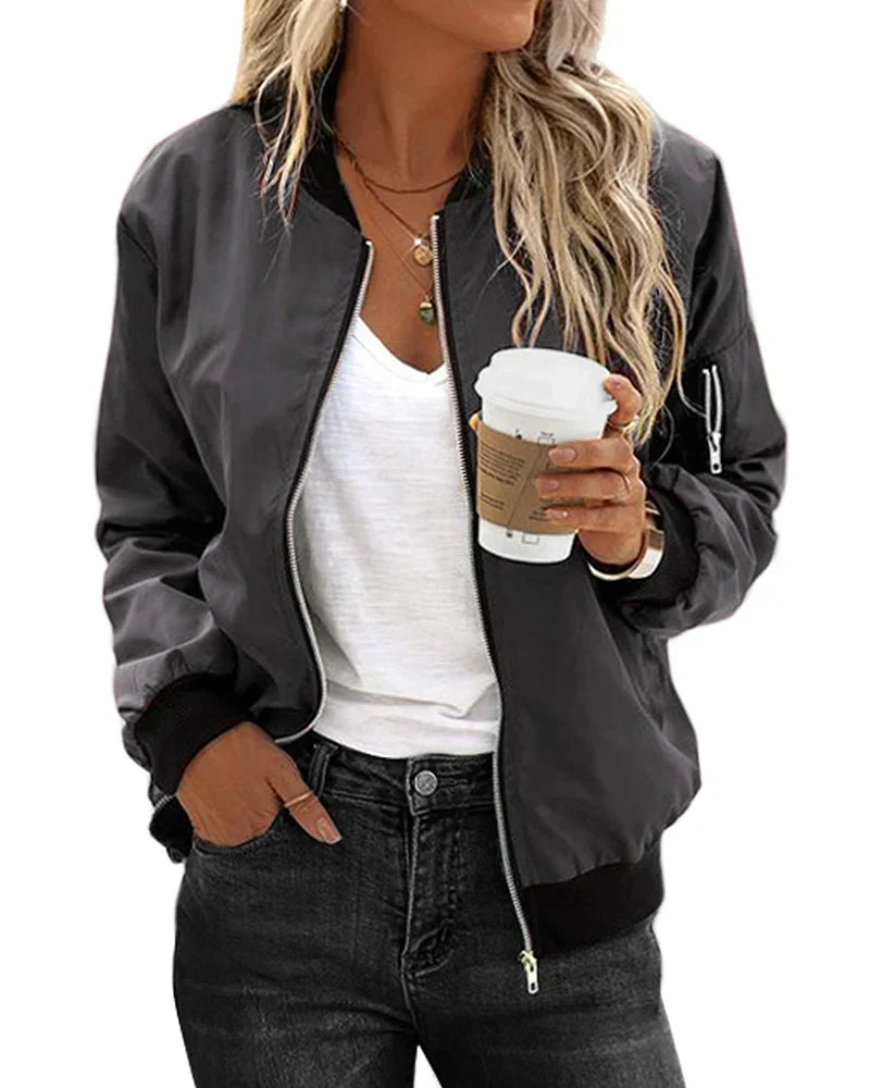  Rinna - stylish classic bomber jacket with pockets - perfect for any occasion -  - DYAVOR® 