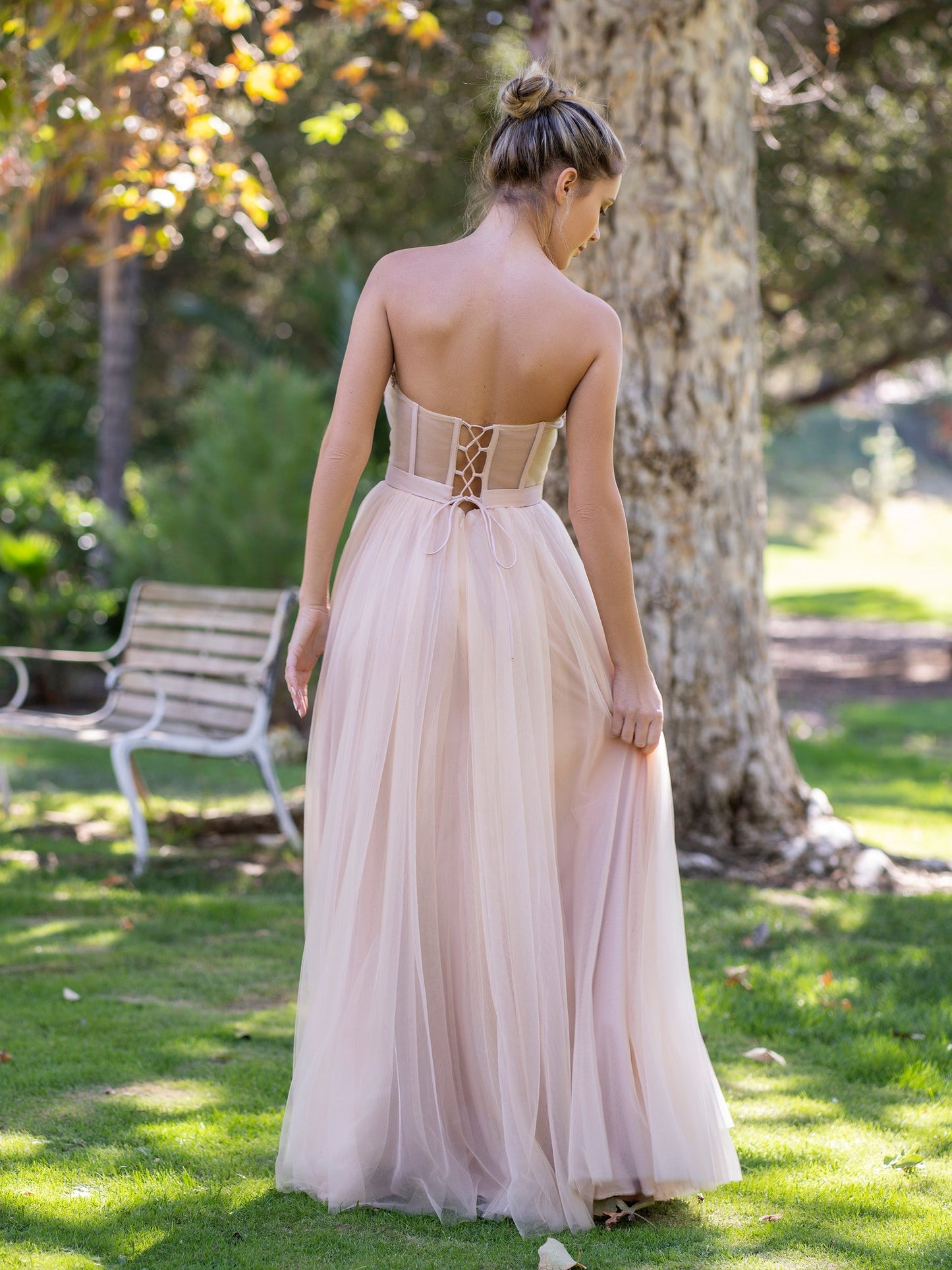  A-Line Strapless Prom Dress with Appliques - Prom Dresses - DYAVOR® 