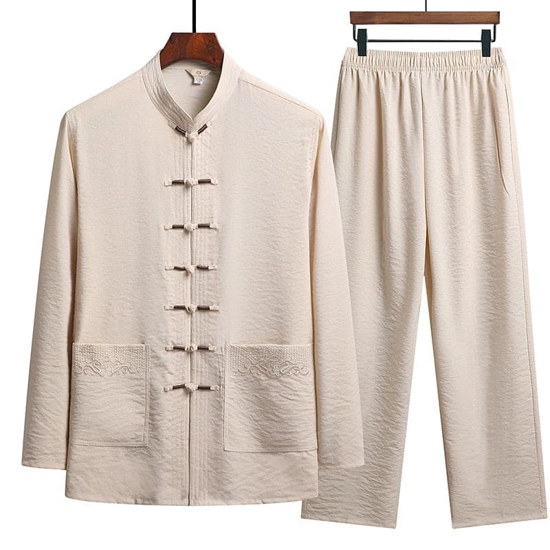 Lotte | Oriental linen long-sleeved set