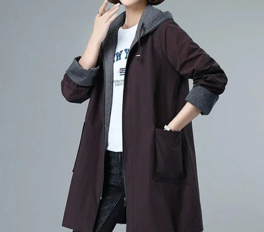  Leanne - Casual hooded overcoat - 07/112024 2 - DYAVOR® 