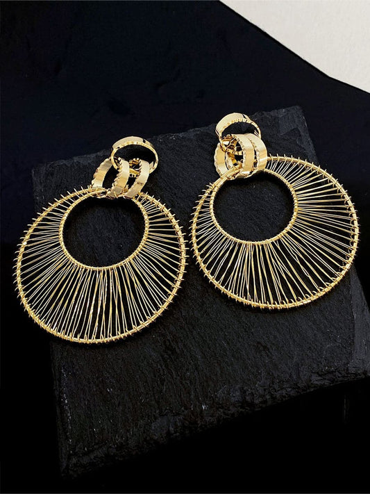  Geometric Cutout Earring MSE033140 - Earrings - DYAVOR® 