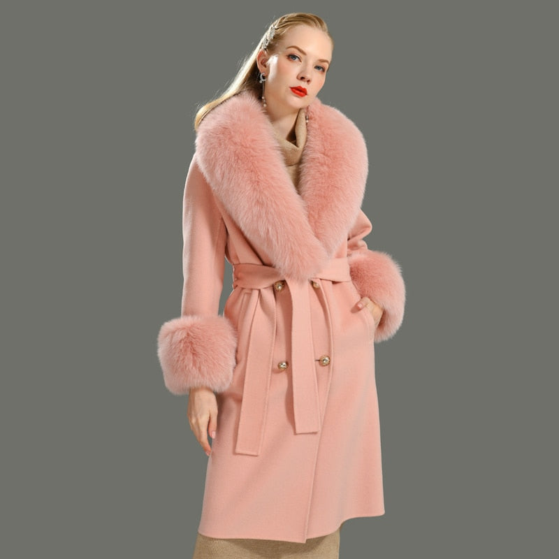  Cashmere Fur Wool Coats - coats - DYAVOR® 