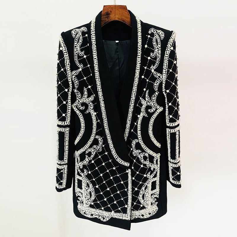  Luxury Handmade Crystal Pearl Blazer - Blazers - DYAVOR® 