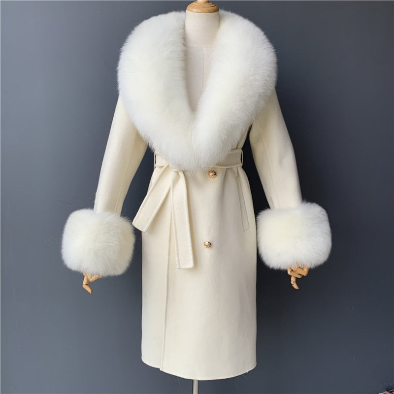  Cashmere Fur Wool Coats - coats - DYAVOR® 