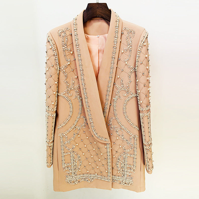  Luxury Handmade Crystal Pearl Blazer - Blazers - DYAVOR® 