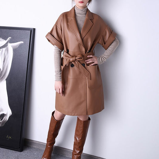  French Genuine Leather Coat - coats - DYAVOR® 