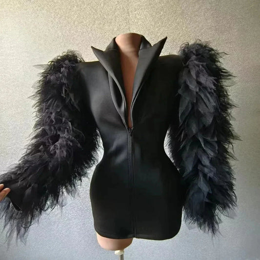  Luxury Unique Women Ruffled Blazer - Blazers - DYAVOR® 