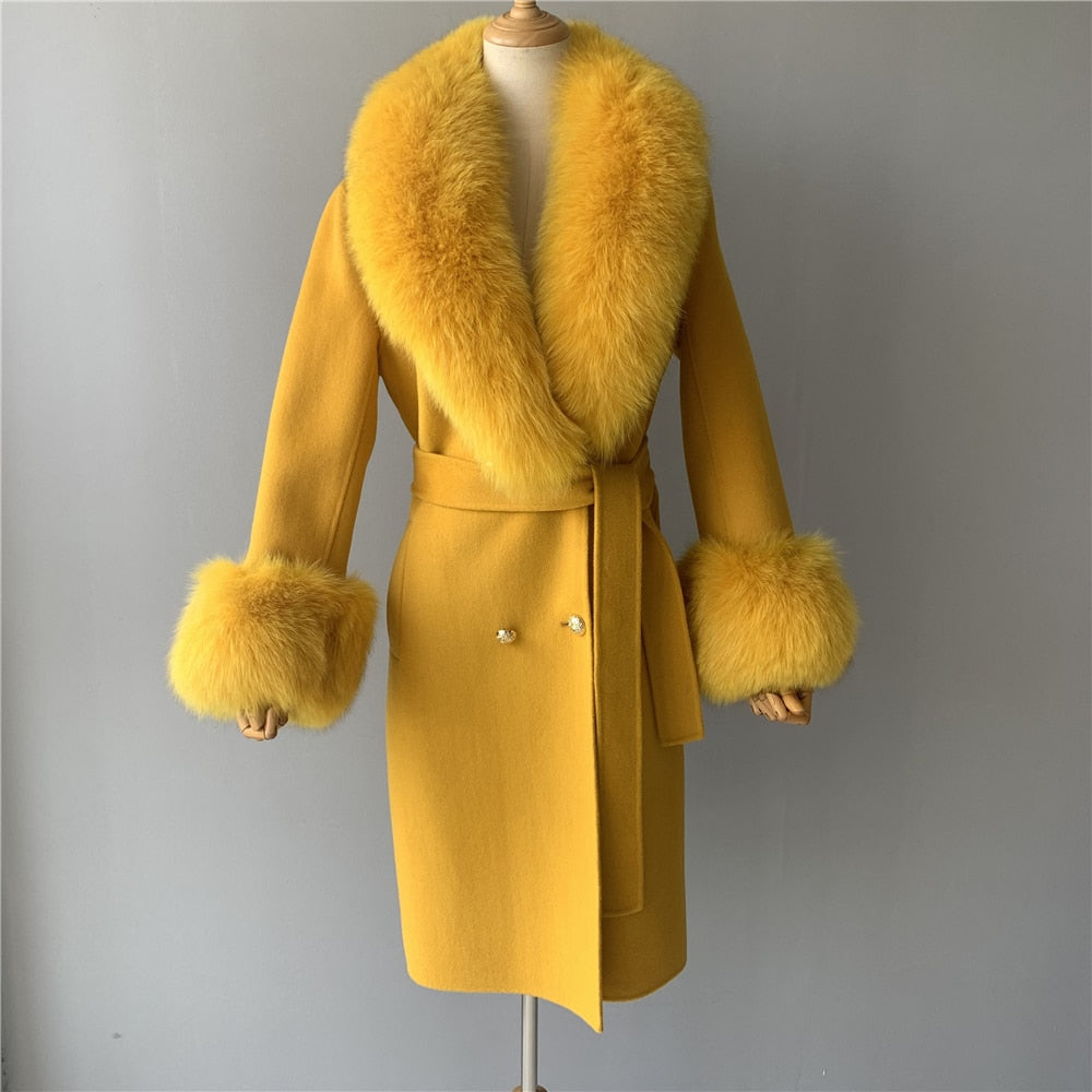  Cashmere Fur Wool Coats - coats - DYAVOR® 