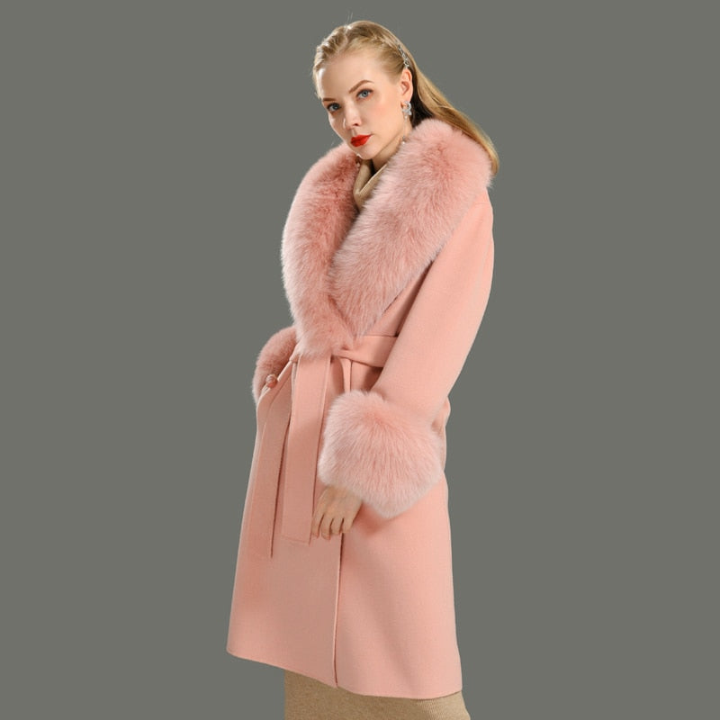  Cashmere Fur Wool Coats - coats - DYAVOR® 