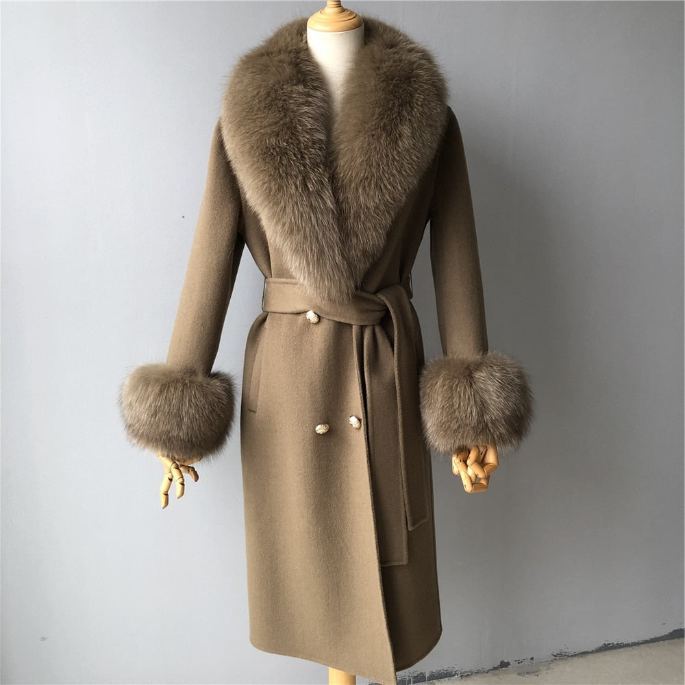  Cashmere Fur Wool Coats - coats - DYAVOR® 