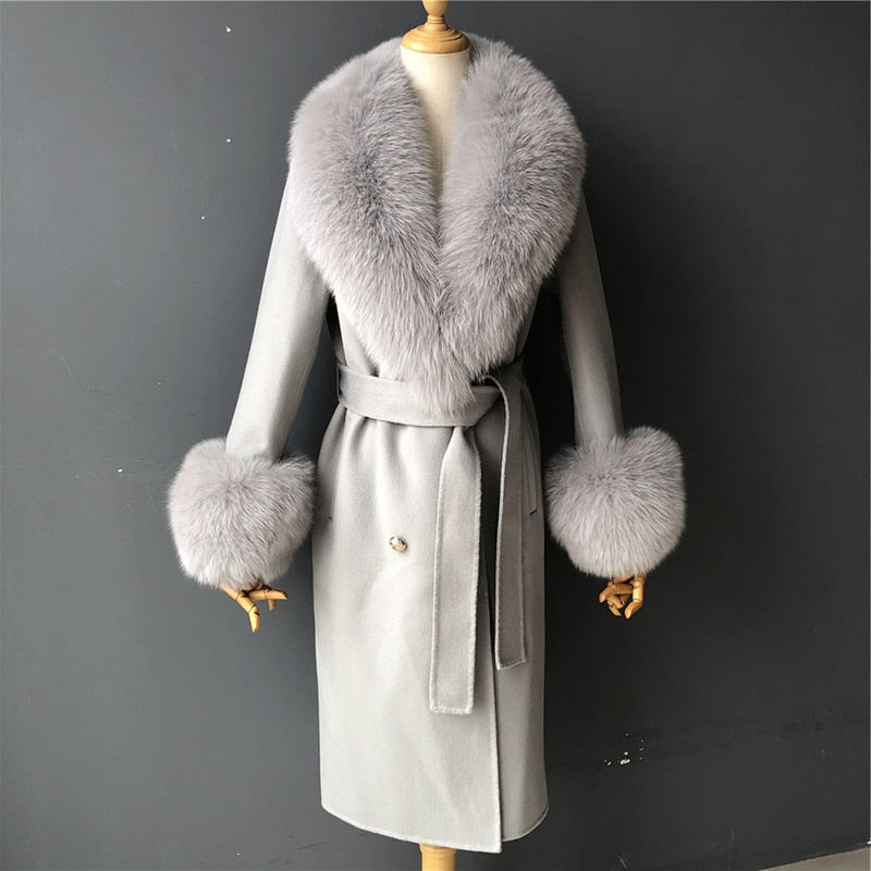  Cashmere Fur Wool Coats - coats - DYAVOR® 