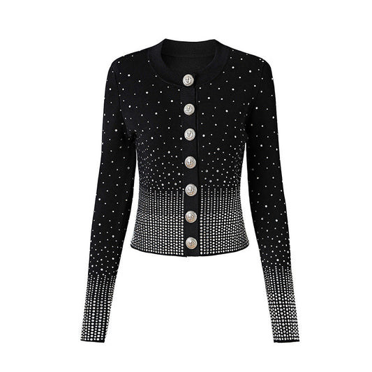  Chic Luxury Crystal Beading Blazer Sweater - Blazers - DYAVOR® 