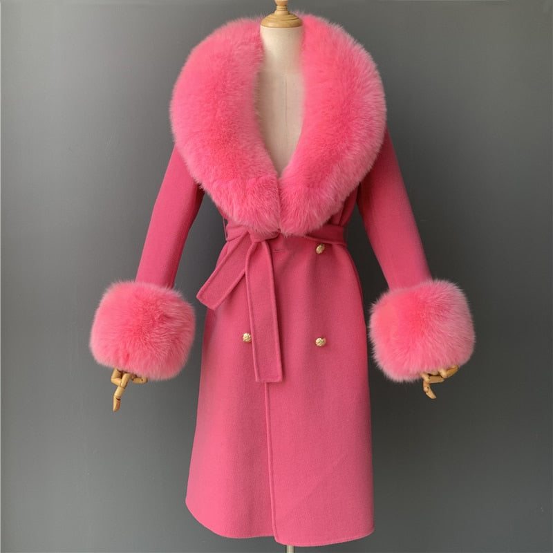  Cashmere Fur Wool Coats - coats - DYAVOR® 