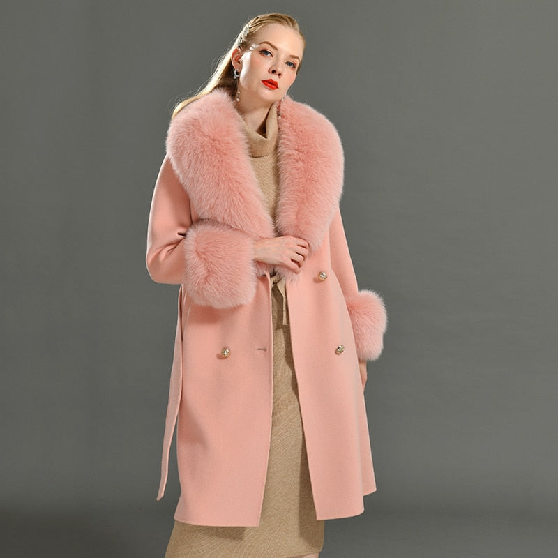  Cashmere Fur Wool Coats - coats - DYAVOR® 