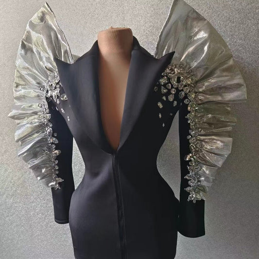  Handmade Crystal Concert Performance Coat - Blazers - DYAVOR® 