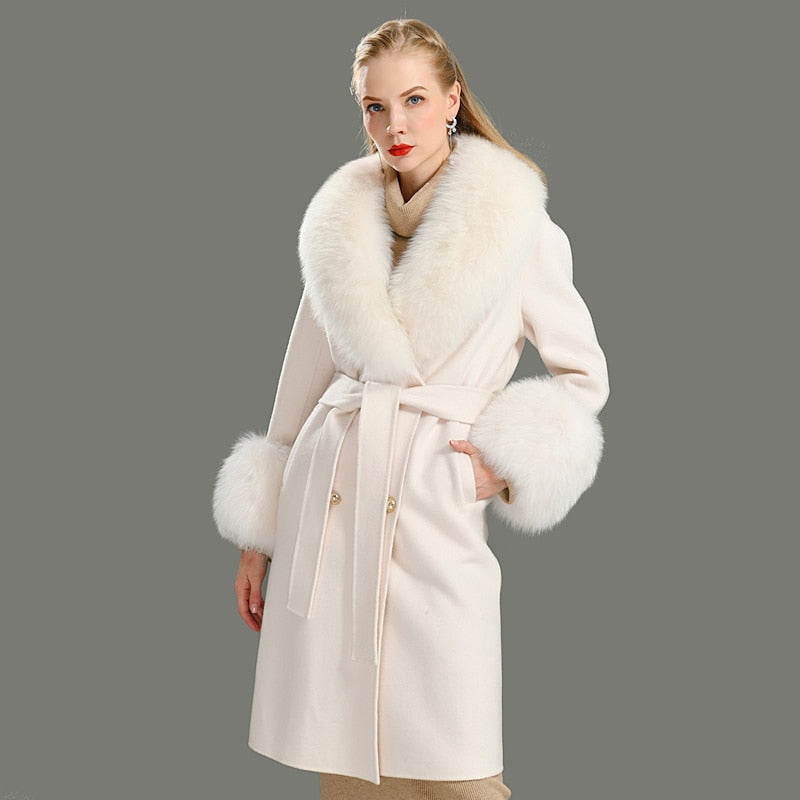  Cashmere Fur Wool Coats - coats - DYAVOR® 