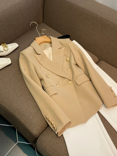 'Leosoxs' Beige Blazer -  - DYAVOR® 