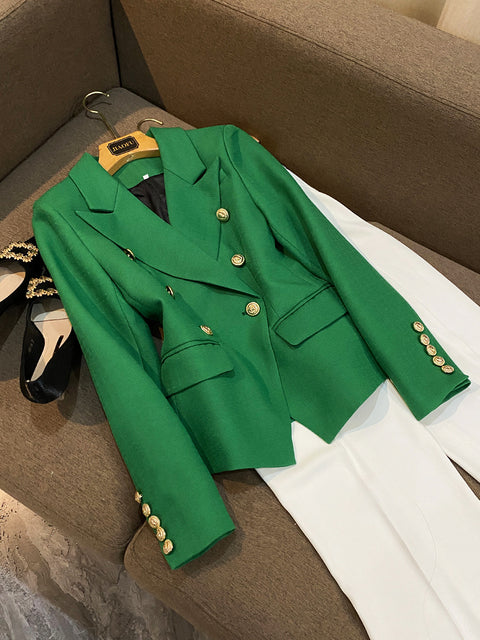  'Leosoxs' Green & Yellow Blazer -  - DYAVOR® 