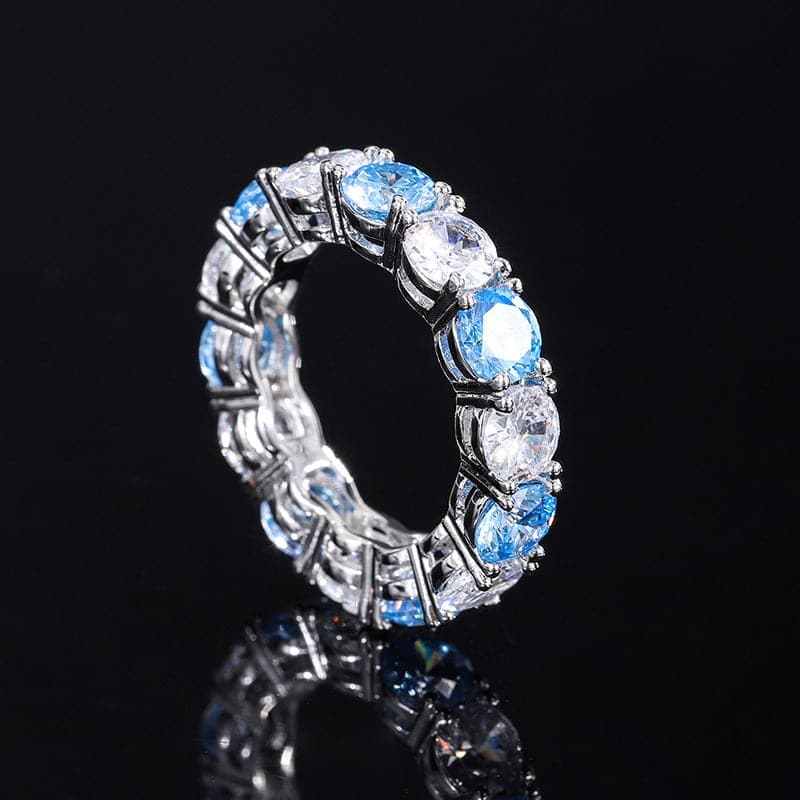  S925 Silver Synthetic Zircon Emerald Ring MSR110801 - Apparel & Accessories - DYAVOR® 