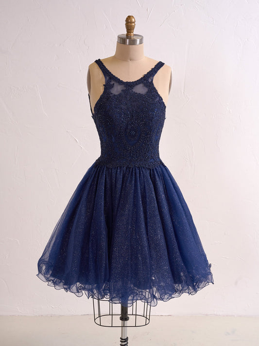  Georgina | Embellished Embroidery Tulle Short Cocktail Dress - Cocktail Dress - DYAVOR® 