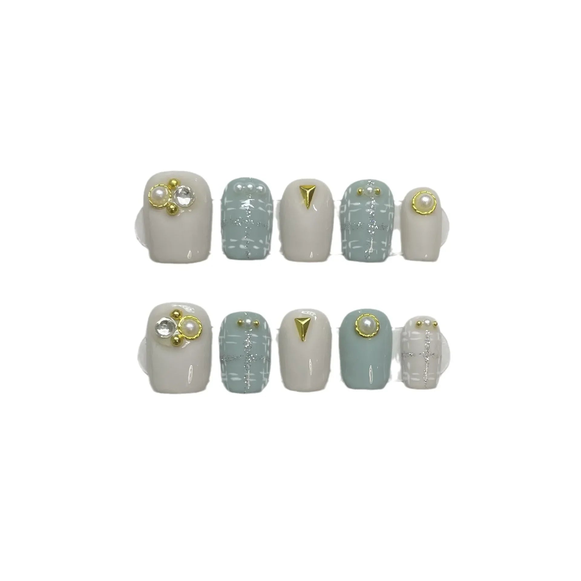  10Pcs Short Handmade Grey Press On Nails Simple Korea Decoration  Fake Nail Full Cover Artificial Manicuree Wearable Nail Tips -  - DYAVOR® 